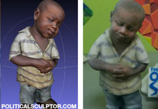 Skeptical African Child Figure